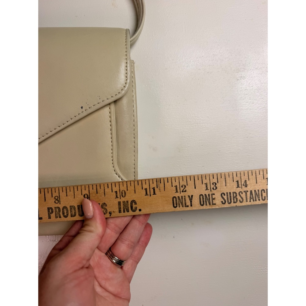 Diamicci Crossbody Bag Women OS Cream Good Minimalist Gold Clasp Envelope - Picture 4 of 6